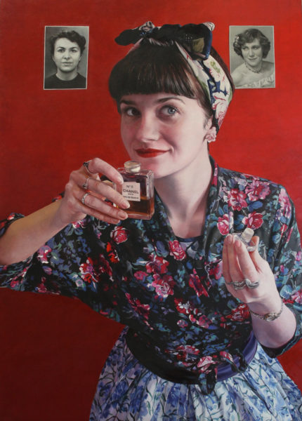 Oil painting of Gemma Green-Hope by Sarah Hope